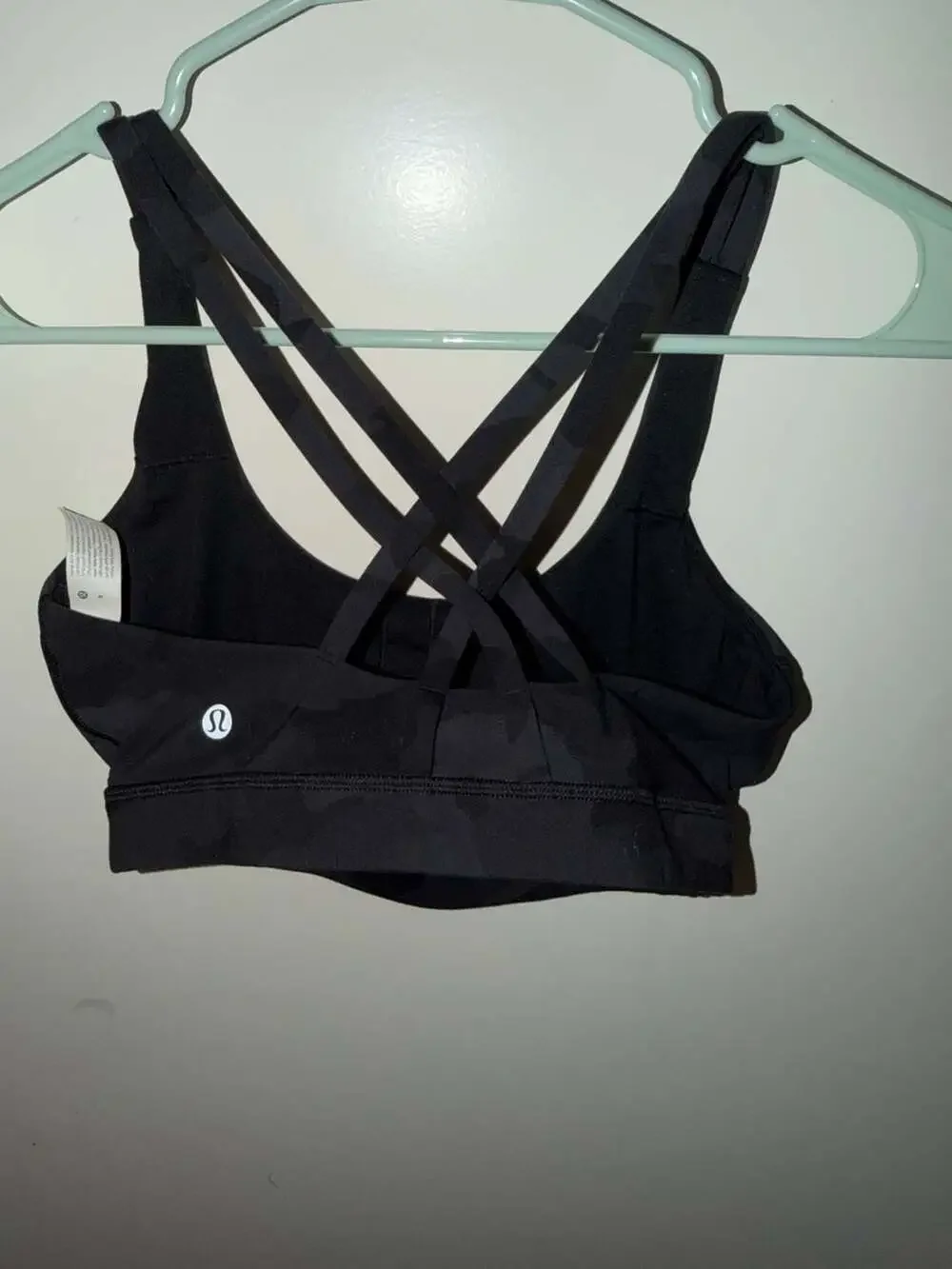 Lululemon Energy Bra Medium Support Black Camo Size 8